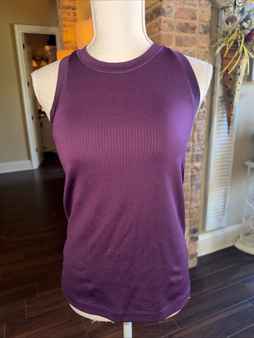CALIA by Carrie Underwood Activewear Purple Tank Top Women's Size M RIBBED